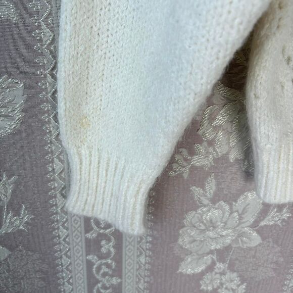 Worthington Women's Cream Fuzzy Cardigan - Picture 3 of 5